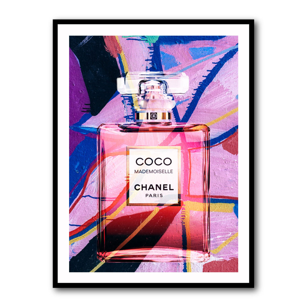 Coco Mademoiselle Perfume Bottle Abstract Wall Art